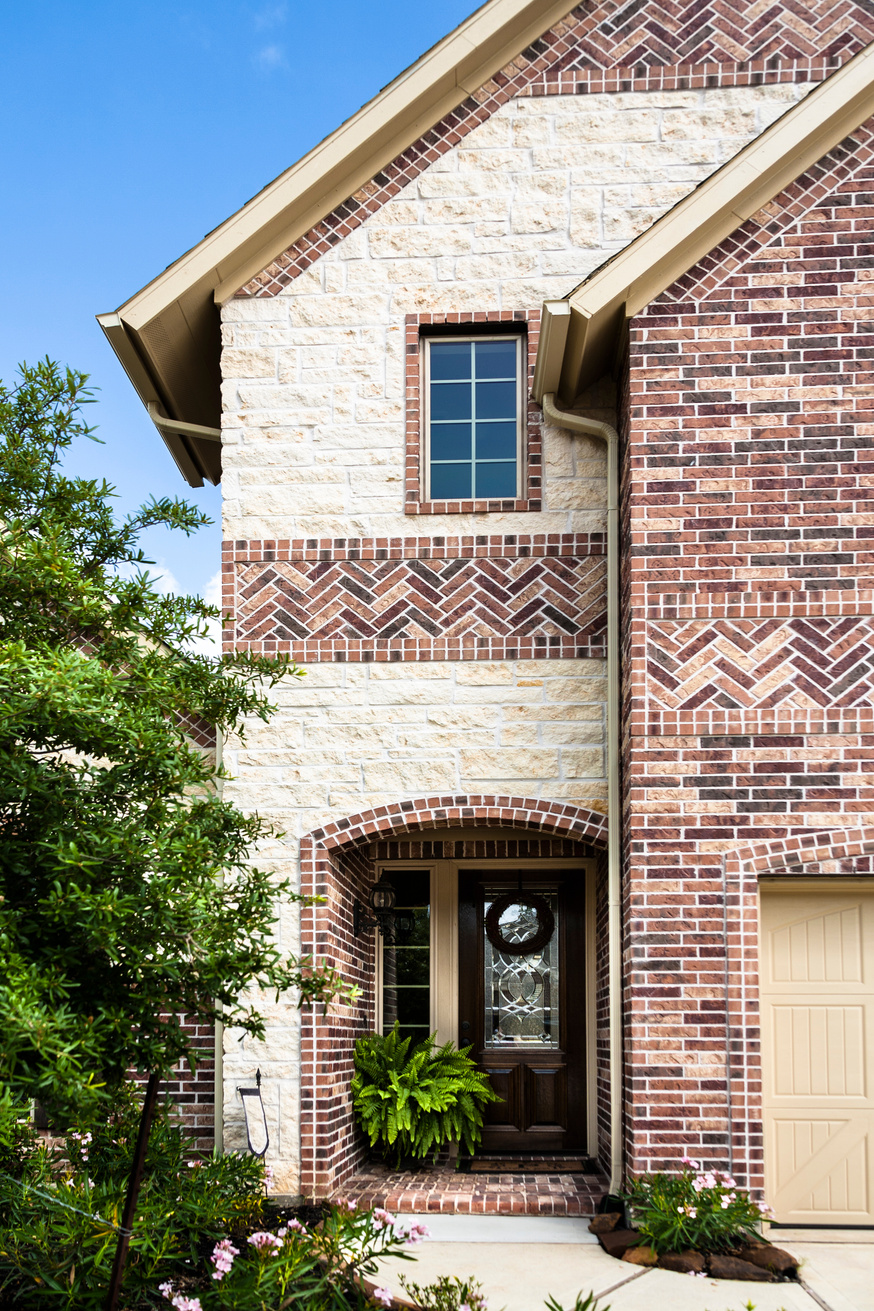 Architecture:  New home in lovely Texas suburban neighborhood..